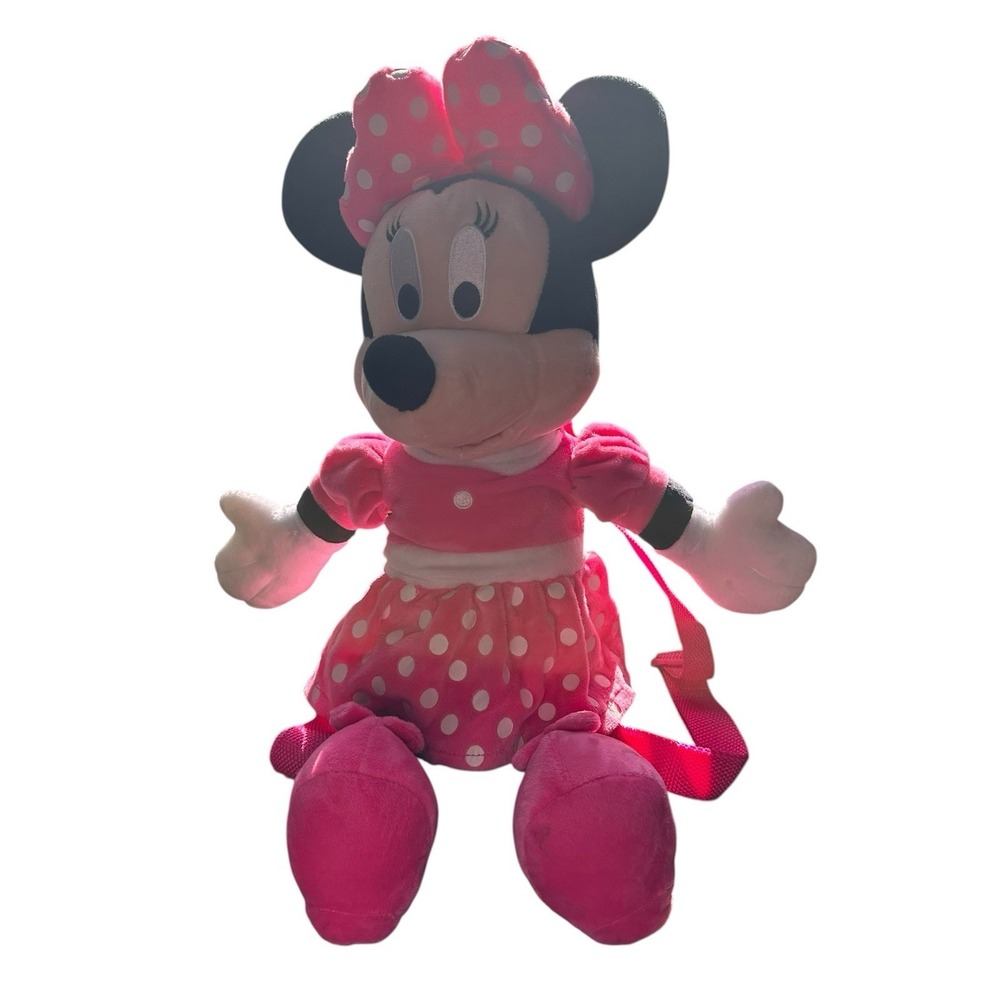 Disney Bio World Pink Minnie Mouse Plush Backpack Bag 15/16 Inches